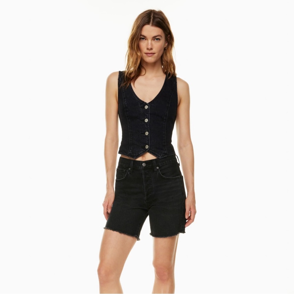 Aritzia Denim Forum Yoko Midi High Rise Short